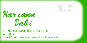 mariann dabi business card